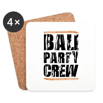 Équipe de fête de Bali - Dessous de verre (lot de 4) - blanc - Devant