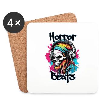 Kopfhörer / Audio / Musik / Klang / cool - Untersetzer (4er-Set) - Weiß - Vorne