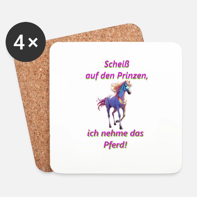 Frecher Spruch für Mädchen - Untersetzer (4er-Set) - Weiß