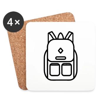 Backpack - Coasters (set of 4) - white - Front