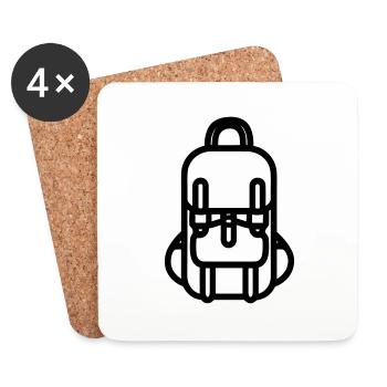 Backpack - Coasters (set of 4) - white - Front
