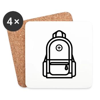 Backpack - Coasters (set of 4) - white - Front