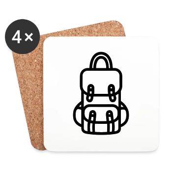 Backpack - Coasters (set of 4) - white - Front