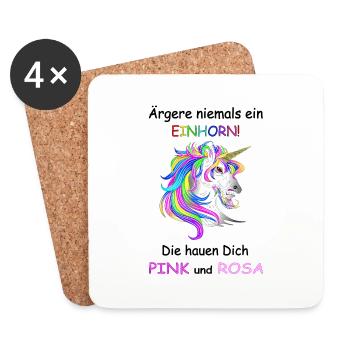 Unicorns don't annoy - Coasters (set of 4) - white - Front
