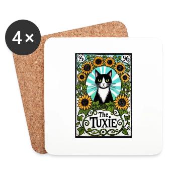 Der Tuxie - Untersetzer (4er-Set) - Weiß - Vorne