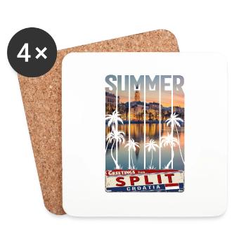 Croatia Croatia Hrvatska Ultra summer Split music - Coasters (set of 4) - white - Front