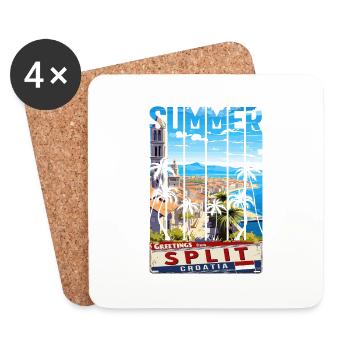 Croatia Croatia Hrvatska Ultra summer Split music - Coasters (set of 4) - white - Front