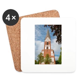 St. Jürgen Kirche Flensburg - Untersetzer (4er-Set) - Weiß - Vorne