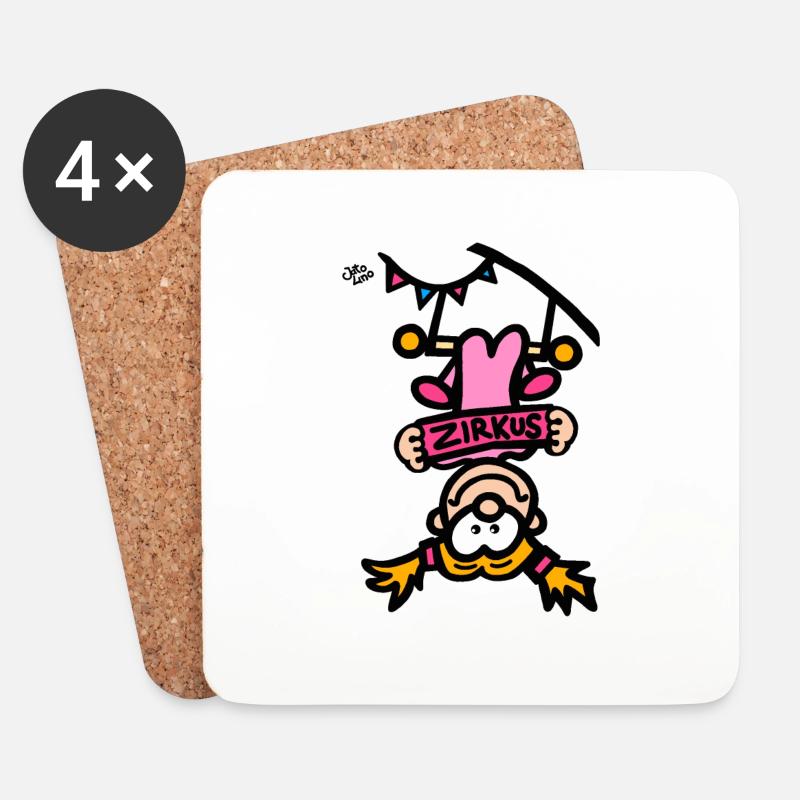 Circus - Coasters (set of 4) - white
