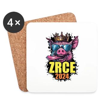 Zrce 2024 Pig - Coasters (set of 4) - white - Front