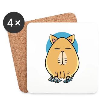 Eggy Cat - Coasters (set of 4) - white - Front