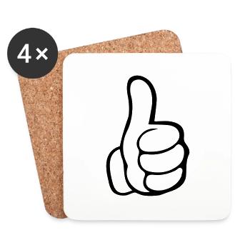 like hand - Coasters (set of 4) - white - Front