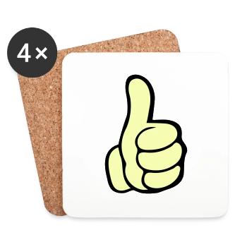 like hand - Coasters (set of 4) - white - Front