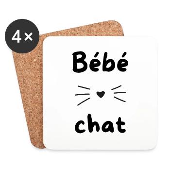 Baby cat - Coasters (set of 4) - white - Front