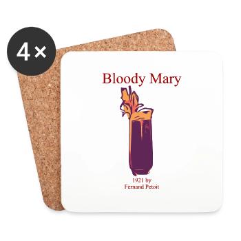Bloody Mary Cocktail - Untersetzer (4er-Set) - Weiß - Vorne