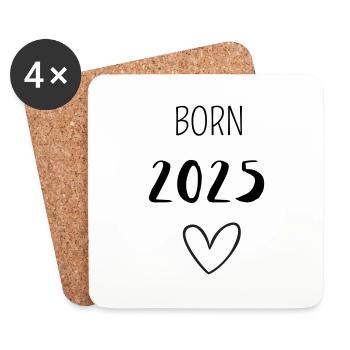 BORN 2025 - Untersetzer (4er-Set) - Weiß - Vorne
