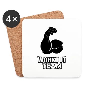 workout team - Untersetzer (4er-Set) - Weiß - Vorne