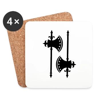 äxte - Untersetzer (4er-Set) - Weiß - Vorne