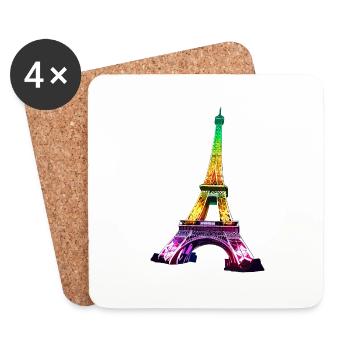 Eiffel tower #17 - Dessous de verre (lot de 4) - blanc - Devant