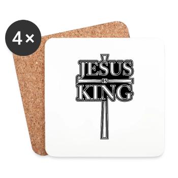 Jesus is King 1 - Coasters (set of 4) - white - Front