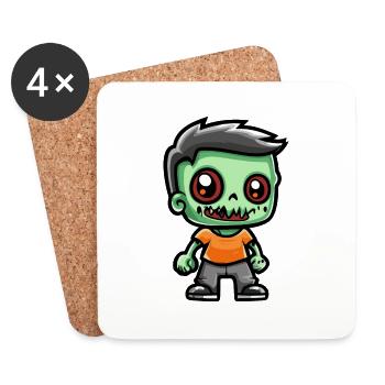 Zombie Halloween Gruselig - Untersetzer (4er-Set) - Weiß - Vorne