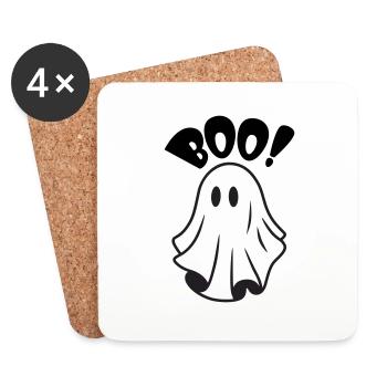 Adorable Ghost Halloween | BOO for Horror Night - Coasters (set of 4) - white - Front