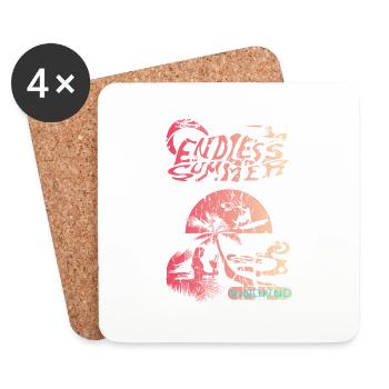 Kitesurfing - Coasters (set of 4) - white - Front
