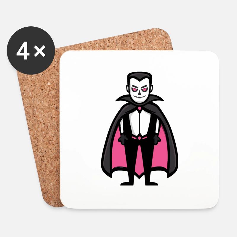 Vampire Halloween Funny Funny - Coasters (set of 4) - white