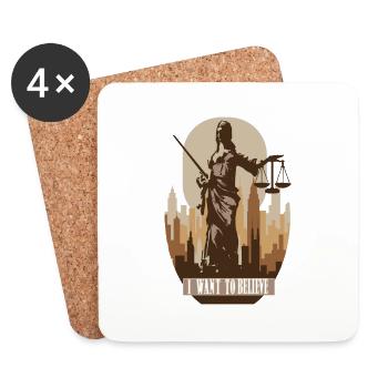justice - Coasters (set of 4) - white - Front