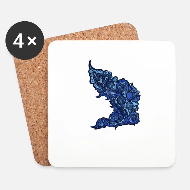 visual feed - Coasters (set of 4) - white