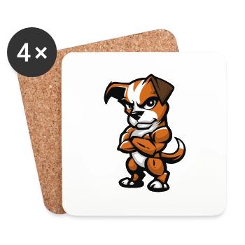 dog hund 1 - Untersetzer (4er-Set) - Weiß - Vorne