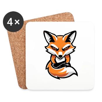 Bande dessinée Fox - Dessous de verre (lot de 4) - blanc - Devant