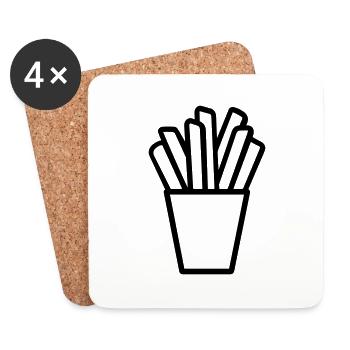 French fries - Coasters (set of 4) - white - Front
