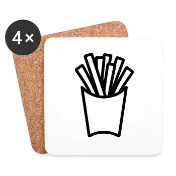 French fries - Coasters (set of 4) - white - Front