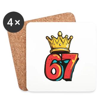 67 Number Krone - Coasters (set of 4) - white - Front