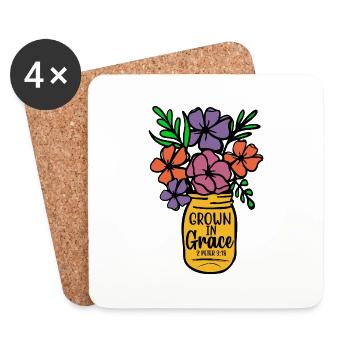 grown in grace - Coasters (set of 4) - white - Front