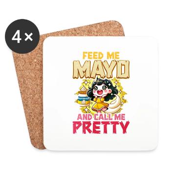 Mayonnaise - Untersetzer (4er-Set) - Weiß - Vorne