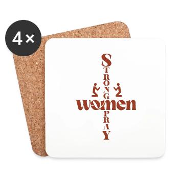 Starke Frauen beten - Untersetzer (4er-Set) - Weiß - Vorne