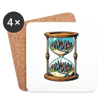 Hourglass City - Coasters (set of 4) - white - Front