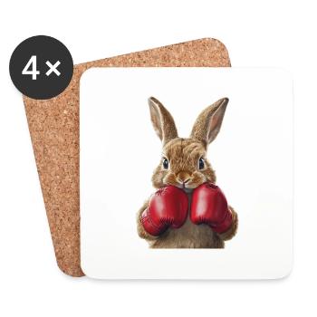 Hase - Untersetzer (4er-Set) - Weiß - Vorne