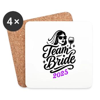 L’équipe Bride 2025 - Dessous de verre (lot de 4) - blanc - Devant