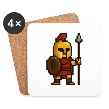 Spartan Pixel - Coasters (set of 4) - white - Front
