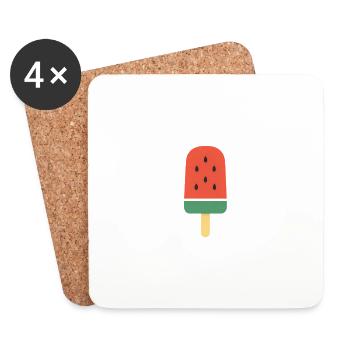 Sweet Summer Slice - Untersetzer (4er-Set) - Weiß - Vorne