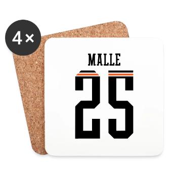 Malle 25 Trikot Mallorca 2025 - Untersetzer (4er-Set) - Weiß - Vorne