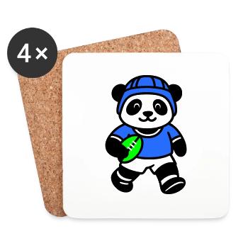 Panda rugby - Coasters (set of 4) - white - Front