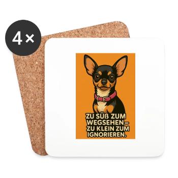 Too Cute to Handle - Untersetzer (4er-Set) - Weiß - Vorne