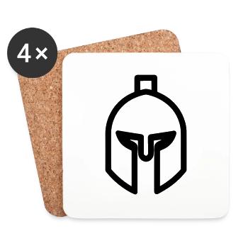 Sparta Spartan Warrior - Coasters (set of 4) - white - Front