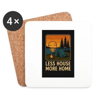less house more home tent - Coasters (set of 4) - white - Front