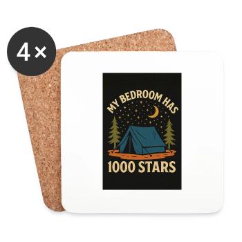 my bedromm 1000stars zelt - Untersetzer (4er-Set) - Weiß - Vorne