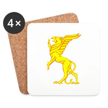 Vogel Greif - Untersetzer (4er-Set) - Weiß - Vorne